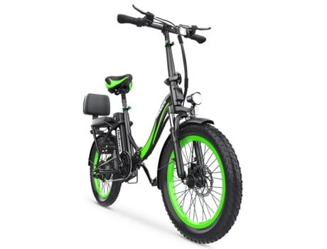 Bicicleta Elétrica HIDOES Hd-C1 Motor 750W Bateria 48V13Ah Rodas de 20 Travão de Disco Verde