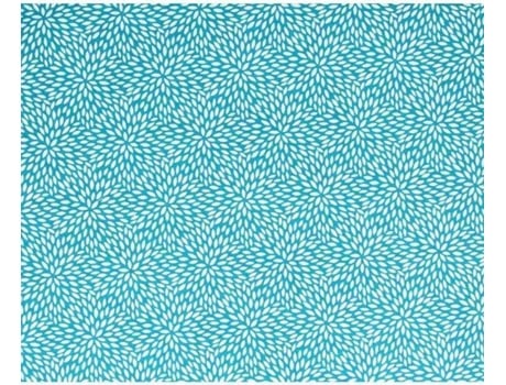 Tela de Algodão CRAFTY COTTON (55 x 45 cm - Azul Claro com Pétalas Brancas)