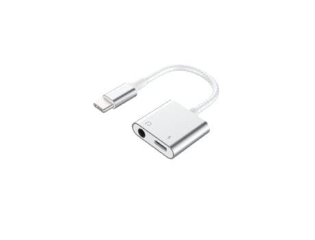 Force Power Adaptador 2 em 1 USB-C para ficha de 3,5 mm/USB-C reforçado Branco