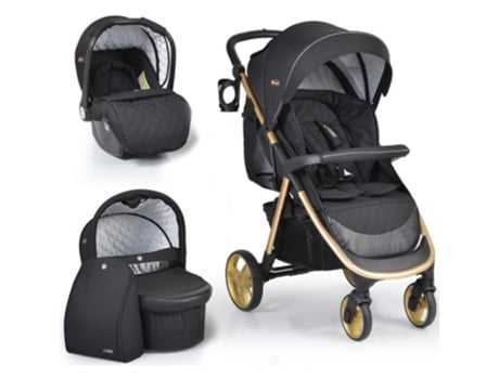 Carrinho de Bebé CANGAROO 3 In 1 Noble Black