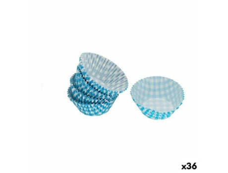 Conjunto de Formas para Pastelaria Wooow Descartável Azul (36 Unidades) (50 pcs)