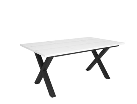 Mesa de Refeição SKRAUT HOME Tetrix 8 Lugares (Branco - Melamina - 167 x 90 x 75 cm)