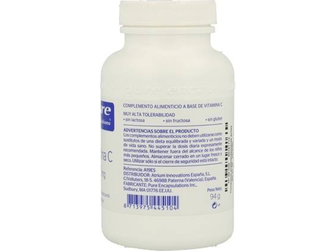 Suplemento Alimentar Pure Encapsulations Vitamina C 90 Cápsulas De 1000mg Worten Pt