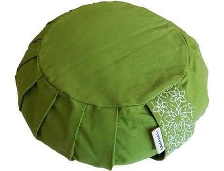 Almofada de Meditação SAMARALI Zafu (Algodão - Verde - 17 x 25 x 25 cm)