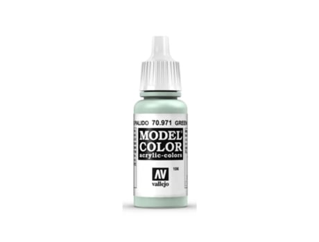 Tinta Acrílica Mate 17 Ml ACRYLICOS VALLEJO 971 Verde Cinzento Pálido