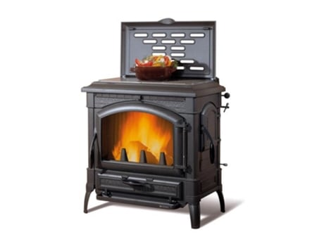 Fogão 11.9Kw a Lenha Preto 7119111 NORDICA EXTRAFLAME