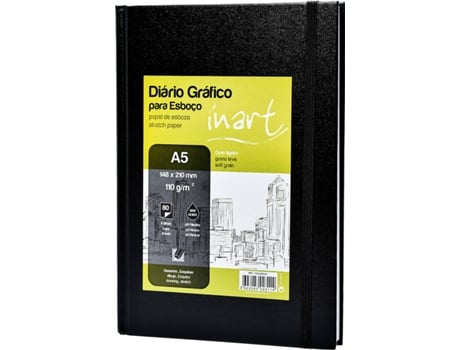 Diário Gráfico Esboço, A5, 110 g/m2, 80 Folhas