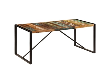 Design da Mesa de Jantar 180 cm em Madeira Reciclada 0902279 MOBIKASA