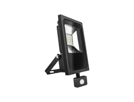 MATEL Sensor Led Projetor Preto Ip65 20W Quente