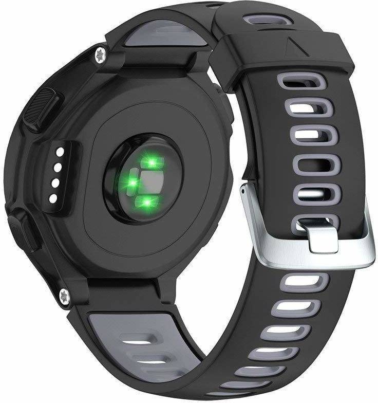 Bracelet montre sport silicone Zwart vert pour Garmin Forerunner 220, 230,  235, 620