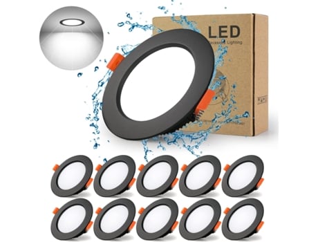 Spots LED embutidos ultra finos, 7W, 6000K, para sala e banheiro CRRYNUO