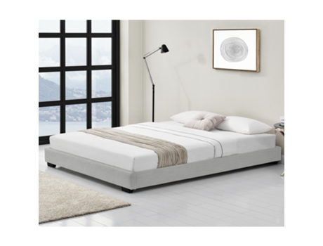 Cama CORIUM (Couro Sintético - Branco - 140x200 cm)