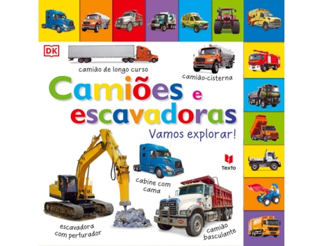 Livro Camiões E Escavadoras – Vamos Explorar! de Dorling Kindersley  (Português)