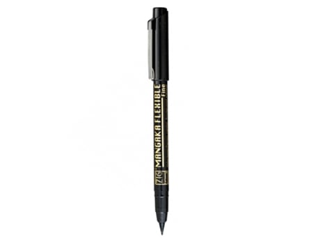 ZIG Marcador Mangaka Brush, Ponta Fina, Preto