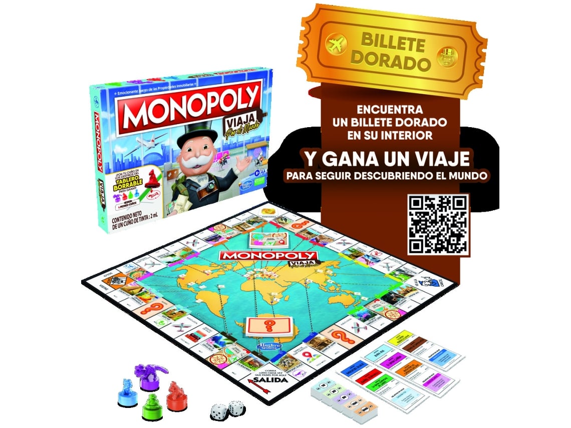 Jogo de Tabuleiro Hasbro Monopoly Viaja pelo Mundo