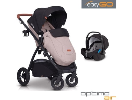 Easygo Carrinho Multifuncional Optimo Air + Starter 0+ Isofix Ready Sand