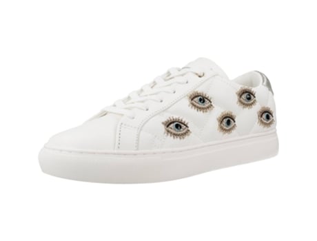 Sapatos de Mulher KURT GEIGER LONDON Lane Quilt Eye Tecido Branco (37)