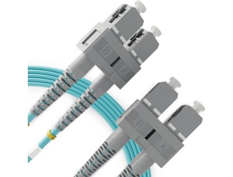 Cabo de fibra óptica duplex multimodo SC para SC OM4 (80 metros 1 unidade) Patch Cord de fibra óptica dupla UPC/UPC 50/125 40G (LSZH) BEYONDTECH