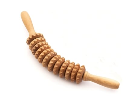 Rolo de massagem curvado para celulite, drenagem linfática, maderoterapia, massageador de madeira TUULI