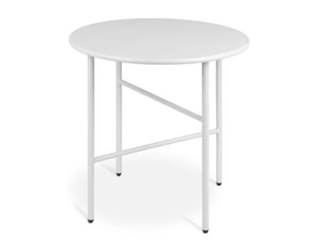 Mesa Lateral Finn Ø 44X46Cm Metal Branco BOMOE