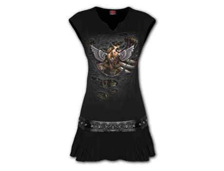 Vestido Steam Punk Ripped  SPIRAL (L - Viscose - Preto)