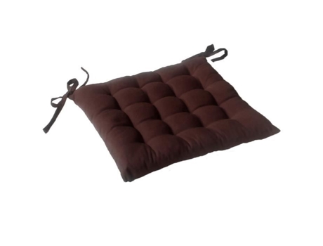 Assento Acolchoado 38 X 38 X 3 Cm Lola 100% Algodão Cor Dark Chocolate ENJOY HOME