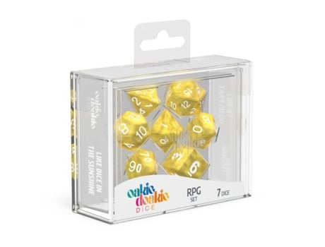 Acessório de Jogos de Tabuleiro OAKIE DOAKIE Oakie Doakie Dice Rpg Set Marble Yellow 7 (Idade Mínima Recomendada: 6 anos)