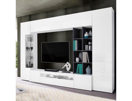 Estante Modular Móvel Tv Vitrina Coluna Módulo Suspenso Branco Antracite Egypt WEB FURNITURE