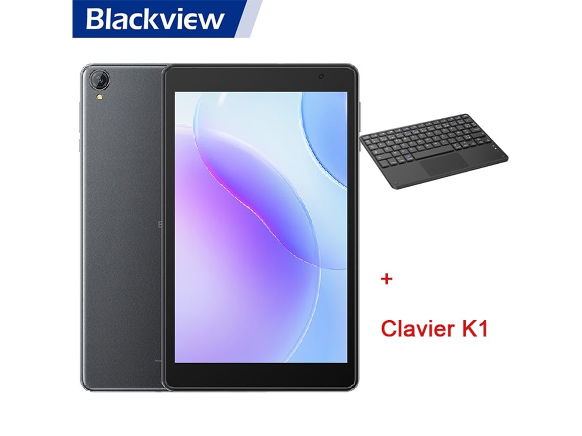 Tablet BLACKVIEW Tab 50 Wifi Teclado K1 8'' 8Gb-128Gb/Sd 1Tb Wifi 6 Cinza