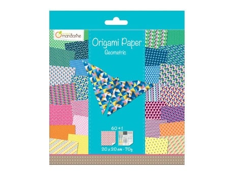 Papel Origami AVENUE MANDARINE 30 Padroes Geometricos 20X20cm 60Fl Am52501