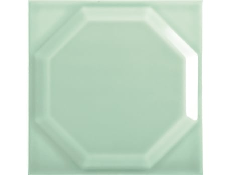 Azulejo Revestimento Cerâmico Brilhante CERAGNI Octagon Verde 260 15X15 Caixa com 29 Unidades 0,63 M2