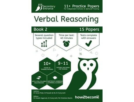 Livro 11 Practice Papers For Independent Schools amp Aptitude Training Verbal Reasoning Book 2 de Aneesh Aggarwal e Suraj Joshi (Inglês)