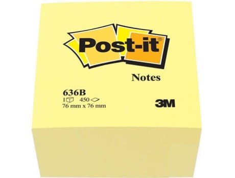 Post-it Notes Cube, Couleurs Neon Rainbow, 1 Bloc de 325 Feuilles, 76 mm x  76