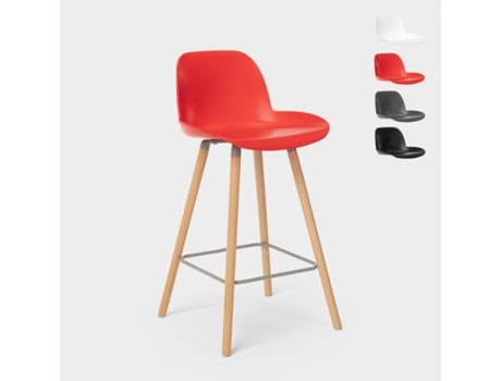 Banco alto moderno Eiffel para bar e cozinha design escandinavo Burji 65