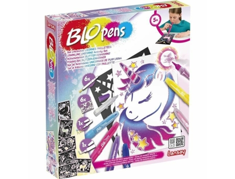 Jogo Criativo LANSAY Desenhos para Pintar Blopens Super Barbie