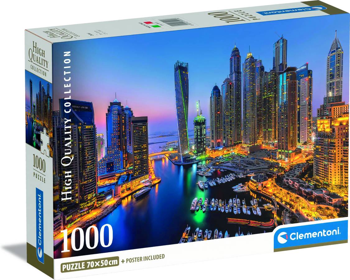 Puzzle 2D CLEMENTONI Compact Dubai (1000 Piezas - 14 Años)