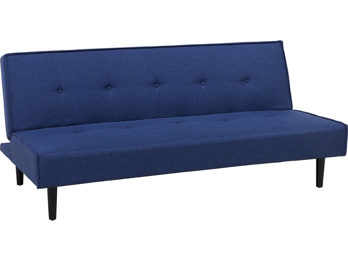 Sofá-Cama Visby (Azul - Poliéster - 92x180x80 cm) | Worten.pt