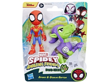 Marvel Spidey e Seus Amigos Espetaculares Dino-Webs Aranha e Duenderaptor - SPIDEY AND HIS AMAZING FRIENDS