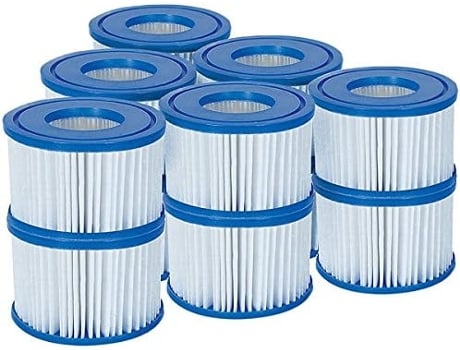 Cartucho de Filtro Bestway Tamanho Padrão: Conjunto 6 X 2. Twin Pack 12 Filtros Branco e Azul UISAVE