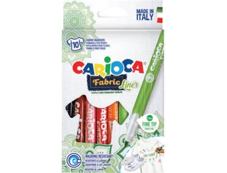 Pack de 10 Canetas de Feltro  para Tecido (Multicor)