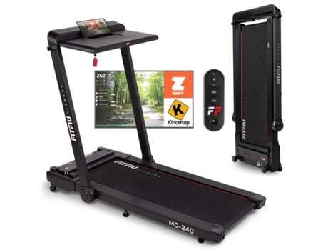 Passadeira de Corrida com Suporte para PC/Tablet 16Km/H Conectividade com App Inclinação Fixa Peso Máx 130Kg 1875W Mc-240 FITFIU FITNESS