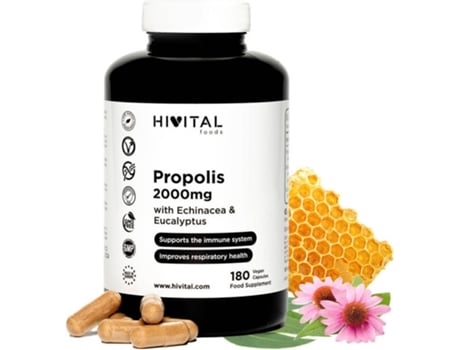 Suplemento Alimentar HIVITAL Própolis (180 Cápsulas Veganas)