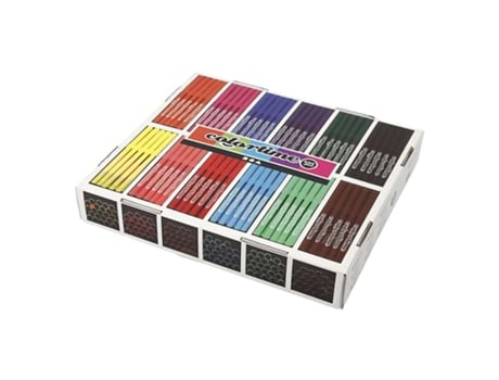 288 marcadores Colortime - cores variadas - ponta de 2 mm Creotime