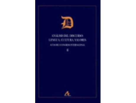 Livro Análisis Del Discurso: Lengua, Cultura, Valores de VVAA (Espanhol)