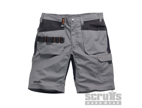 SCRUFFS T54653 Pantalón Corto de Bolsillos Con Funda Trade Flex Color Gris