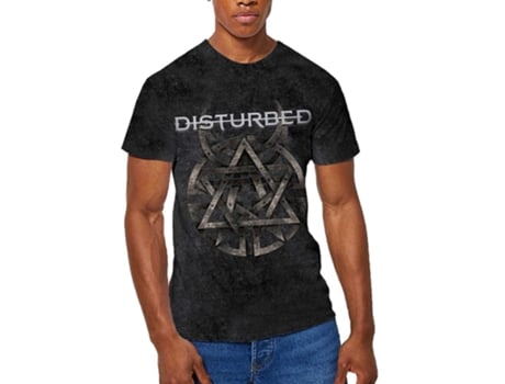 T-Shirt ROCK OFF Disturbed - Riveted (Wash Collection) Cinzento (Tamanho: M)