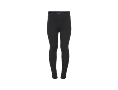 Leggins de Menina para Equitação EQUIPAGE Full Grip Dai Preto (14 anos)