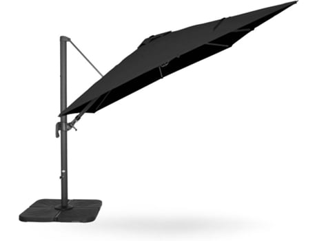 Guarda-Chuva de Jardim ELIOS PARASOLS com Braço Ajustável Em Alumínio com Mastro descentralizado Vienna Noir (3x3m)