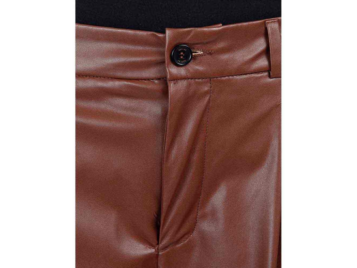 Replay Leather Pants Brown | Dressinn