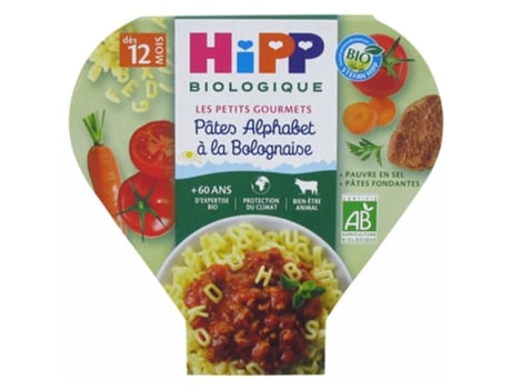 HIPP Les Petits Gourmets Pasta Boloñesa de 12 Meses Ecológica 230 G